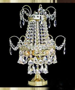 Pöytävalaisin kristallilamppu Tsekkiläinen kristalli Titania Sisustusstudio Vitriini