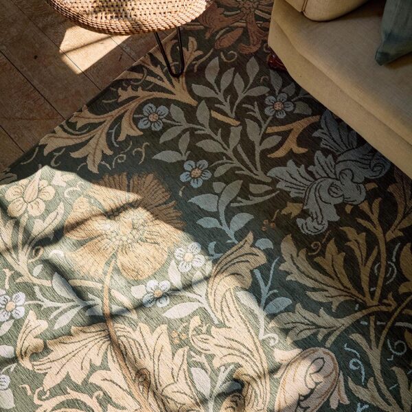 William Morris Compton -matto, klassinen kuviollinen kudottu villamatto