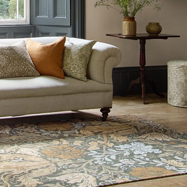 William Morris Compton -matto, klassinen kuviollinen kudottu villamatto