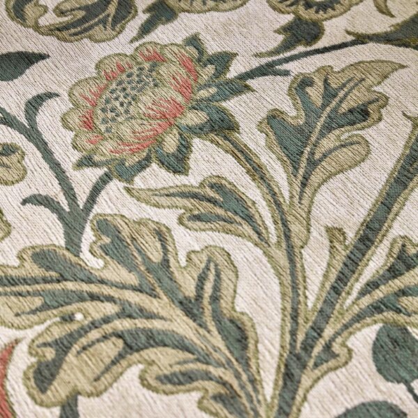 William Morris Hyacinth -matto, klassinen kuviollinen kudottu villamatto