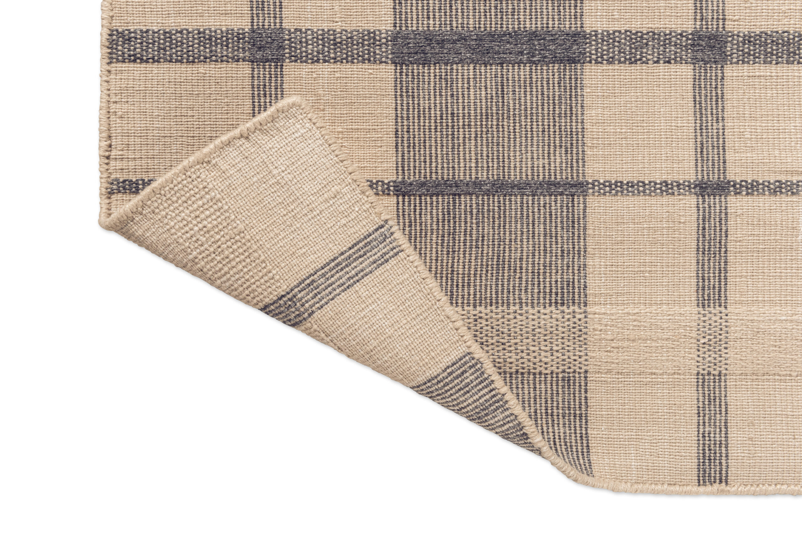 Zona Denim Check -maton reuna ja viimeistely yksityiskohtaisesti kuvattuna.