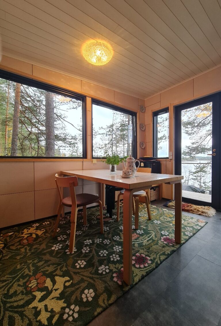 Kierraätysmatto mökin keittiöön