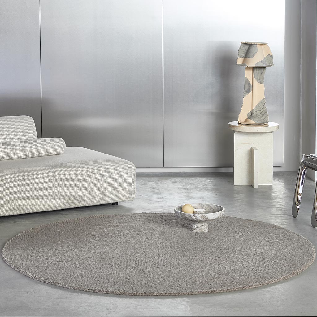 Pyöreä villamatto Decor Echo – tiheä tekstuurimatto olohuoneeseen - Image 4